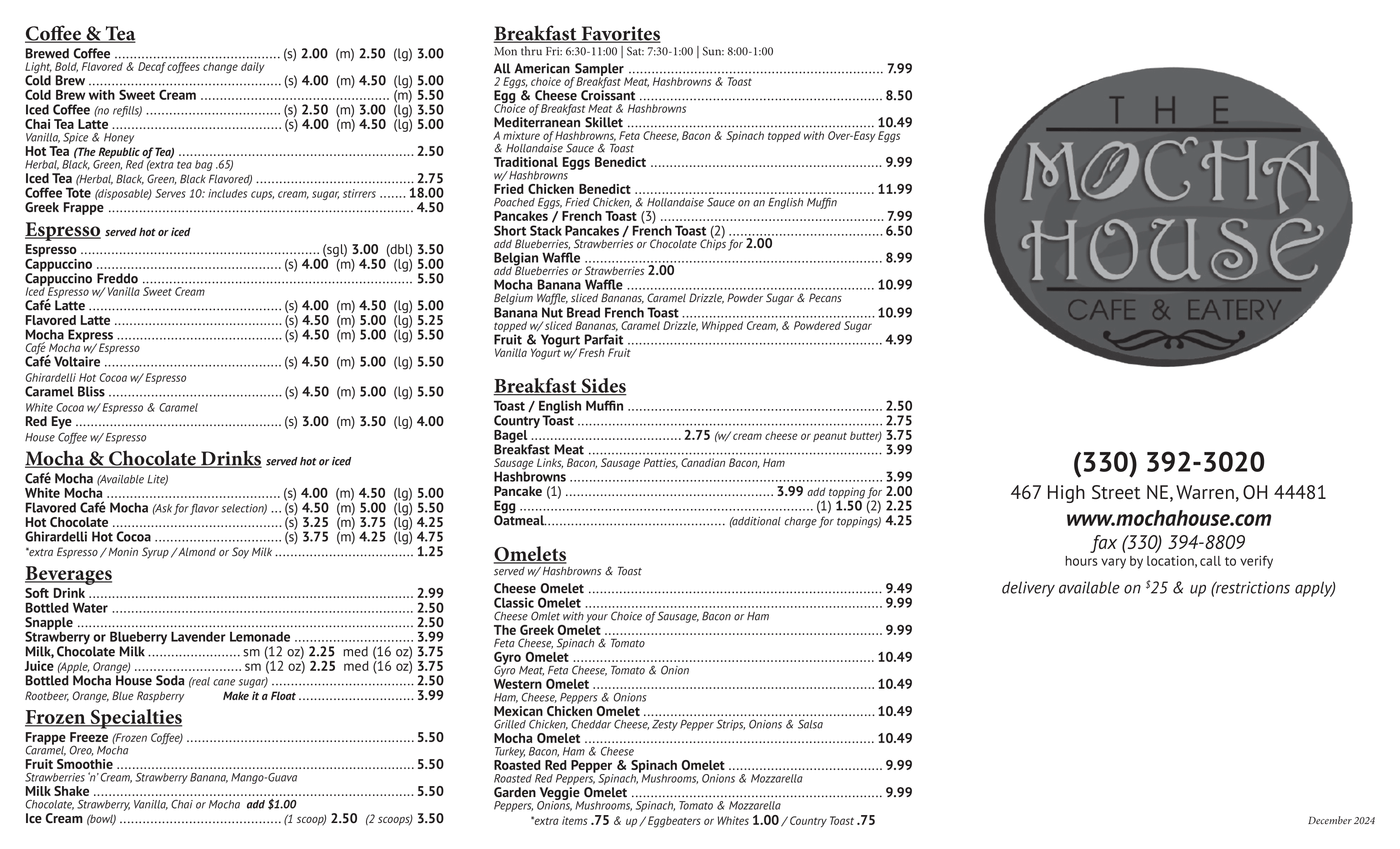 Menu 1/2